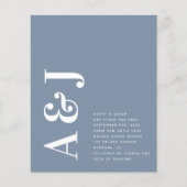 Budget Monogram Blauwe QR Code Weddenschap (Voorkant)