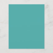 Budget Monogram Crest Turquoise Huwelijksuitnodigi (Achterkant)