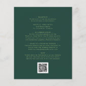 Budget Monogram Emerald Green Wedding (Achterkant)
