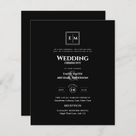 BUDGET Monogram Formele bruiloft zwart in 1