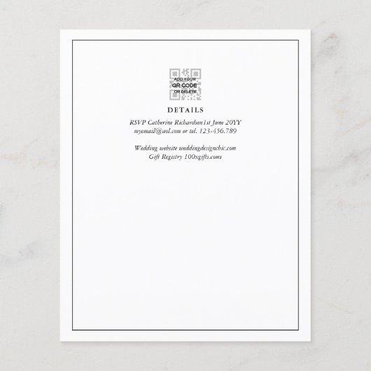 BUDGET Monogram Formele Trouwjurk Wit All-in-1 Fly Flyer (Achterkant)