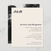 Budget Monogram Ivory Foto Weddenschap (Voorkant / Achterkant)