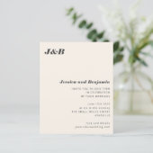 Budget Monogram Ivory Foto Weddenschap (Staand voorkant)