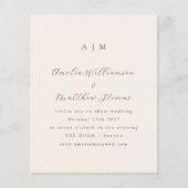 Budget Monogram Ivory Minimal Wedding (Voorkant)