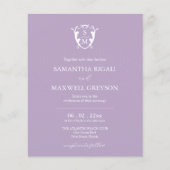 Budget Monogram Lila bruiloft uitnodiging Flyer