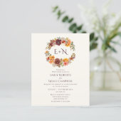 Budget Monogram najaar Rustic Plum Floral Wedding (Staand voorkant)