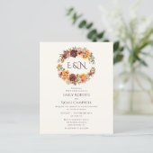 Budget Monogram najaar Rustic Plum Floral Wedding (Staand voorkant)