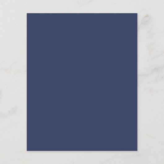 Budget Monogram Navy Blue Minimal Wedding Invite (Achterkant)