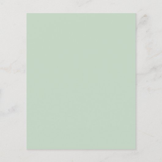 Budget Monogram Pistachio Mint Wedding Uitnodiging (Achterkant)