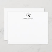 Budget Monogram Professional Business Note Card (Voorkant / Achterkant)
