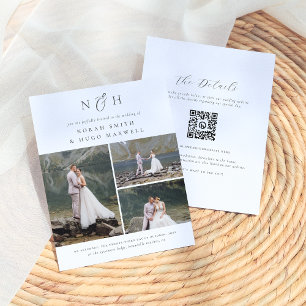 Budget Monogram QR Code 3 Fotocollage Bruiloft