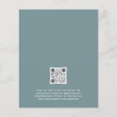 Budget Monogram QR Code Weddenschap Uitnodiging Flyer (Achterkant)
