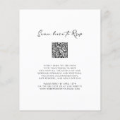 Budget Monogram QR Code Woodland Wedding Invite (Achterkant)