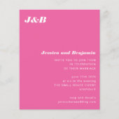 Budget Monogram Roze Foto Huwelijksuitnodiging (Voorkant)