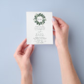 Budget Monogram Smaragdgroene Groene Bloemen Bruil Flyer (Hand)