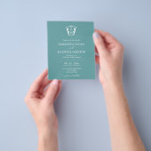 Budget Monogram Strand Huwelijksuitnodiging Flyer (Hand)