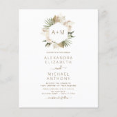 Budget Monogram Tropische Pampas Grass Wedding (Voorkant)