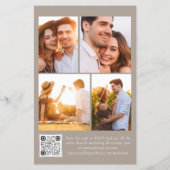 Budget Monogram Weddenschap Uitnodiging | Code soo (Achterkant)