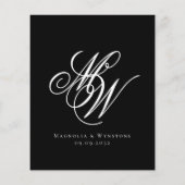 Budget Monogram zwarte bruiloft - Details Enclosur (Achterkant)