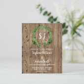 Budget Monogramc Rustic Barn Wood Winter Wedding (Staand voorkant)