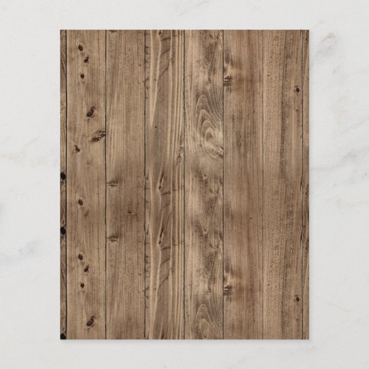 Budget Monogramc Rustic Barn Wood Winter Wedding (Achterkant)