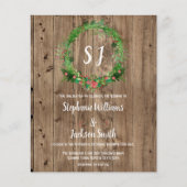 Budget Monogramc Rustic Barn Wood Winter Wedding (Voorkant)