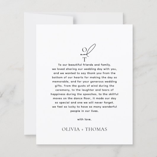 BUDGET Monogrammed Typography Script Fotobruiloft (Achterkant)