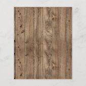 Budget Monogrammen Houten Schuur Winter Bruiloft (Achterkant)