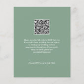 Budget Monstera Bladeren Huwelijks QR Code Uitnodi (Achterkant)