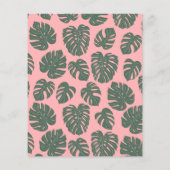 Budget Monstera Plant Botanische roze groene bruil (Achterkant)