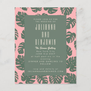 Budget Monstera Plant Botanische roze groene bruil