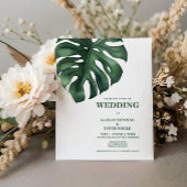 Budget Monstera Tropisch blad  Trouwkaartje