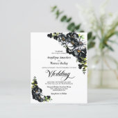Budget Moody Black Floral White Wedding (Staand voorkant)