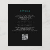 Budget Moody Bloemen Blauwgroen Zilver QR Code Huw (Achterkant)