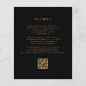 Budget Moody Bloemen Paarse Goud QR Code Huwelijk (Achterkant)