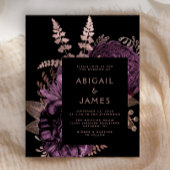 Budget Moody Donker Bloemen Paarse Roos Gouden Bru