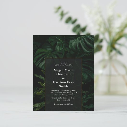 Budget Moody Tropical Monstera Wedding (Staand voorkant)