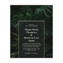 Budget Moody Tropical Monstera Wedding