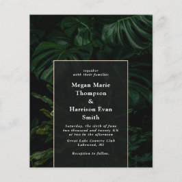 Budget Moody Tropical Monstera Wedding