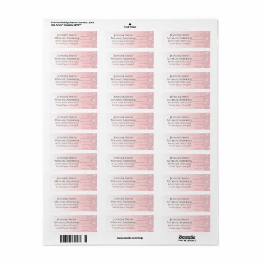 Budget Mooi Meisjesachtig Huwelijk Druipend Glitte Etiket (Full Sheet)