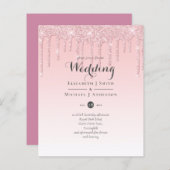 Budget Mooi Meisjesachtig Trouwfeest Glitter Roze  (Voorkant / Achterkant)