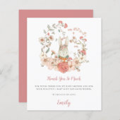 Budget Mooie Konijn Koraal Kleurige Baby Shower Be (Voorkant / Achterkant)