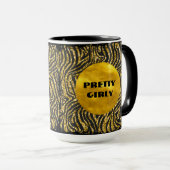 Budget Mooie Meisjesachtige Nep Gouden Glitter Fol Mok (Voorkant rechts)