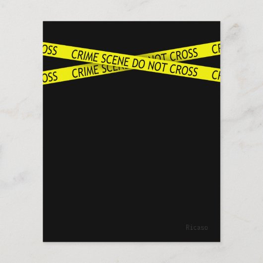 BUDGET Moord Mystery Party Uitnodiging (Achterkant)