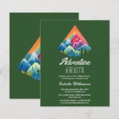 Budget Mountain Adventure wacht op Baby shower (Voorkant / Achterkant)