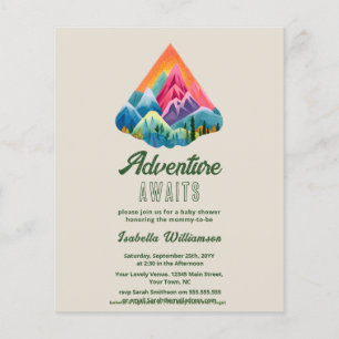 Budget Mountain Adventure wacht op Baby shower