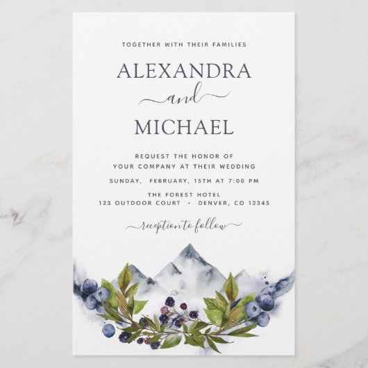 Budget Mountain Rustic Greenery Wedding (Voorkant)