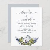 Budget Mountain Rustic Waterverf Greenery Wedding (Voorkant / Achterkant)