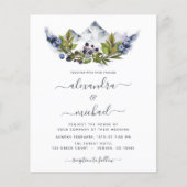 Budget Mountain Rustic Waterverf Greenery Wedding (Voorkant)