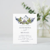 Budget Mountain Rustic Waterverf Greenery Wedding (Staand voorkant)